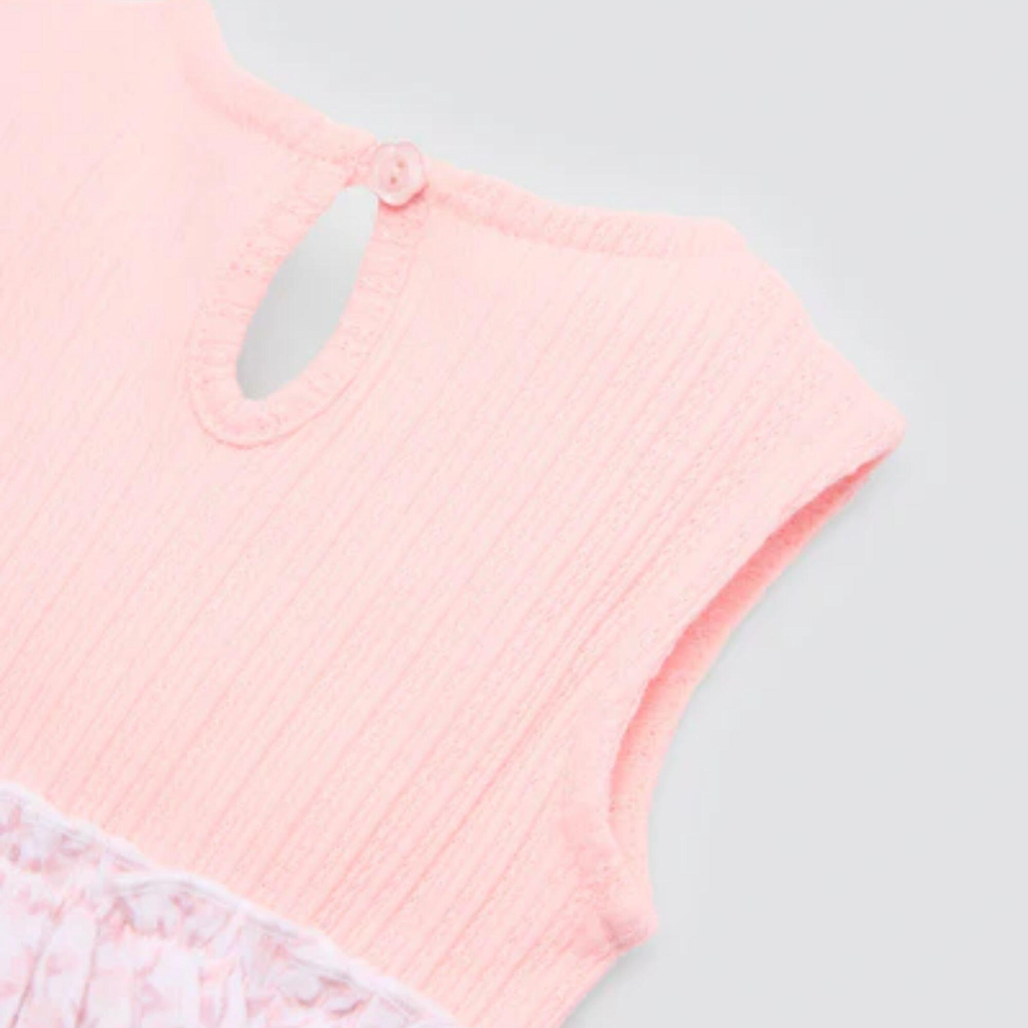 Robe bébé sans manches à imprimé floral 3/4