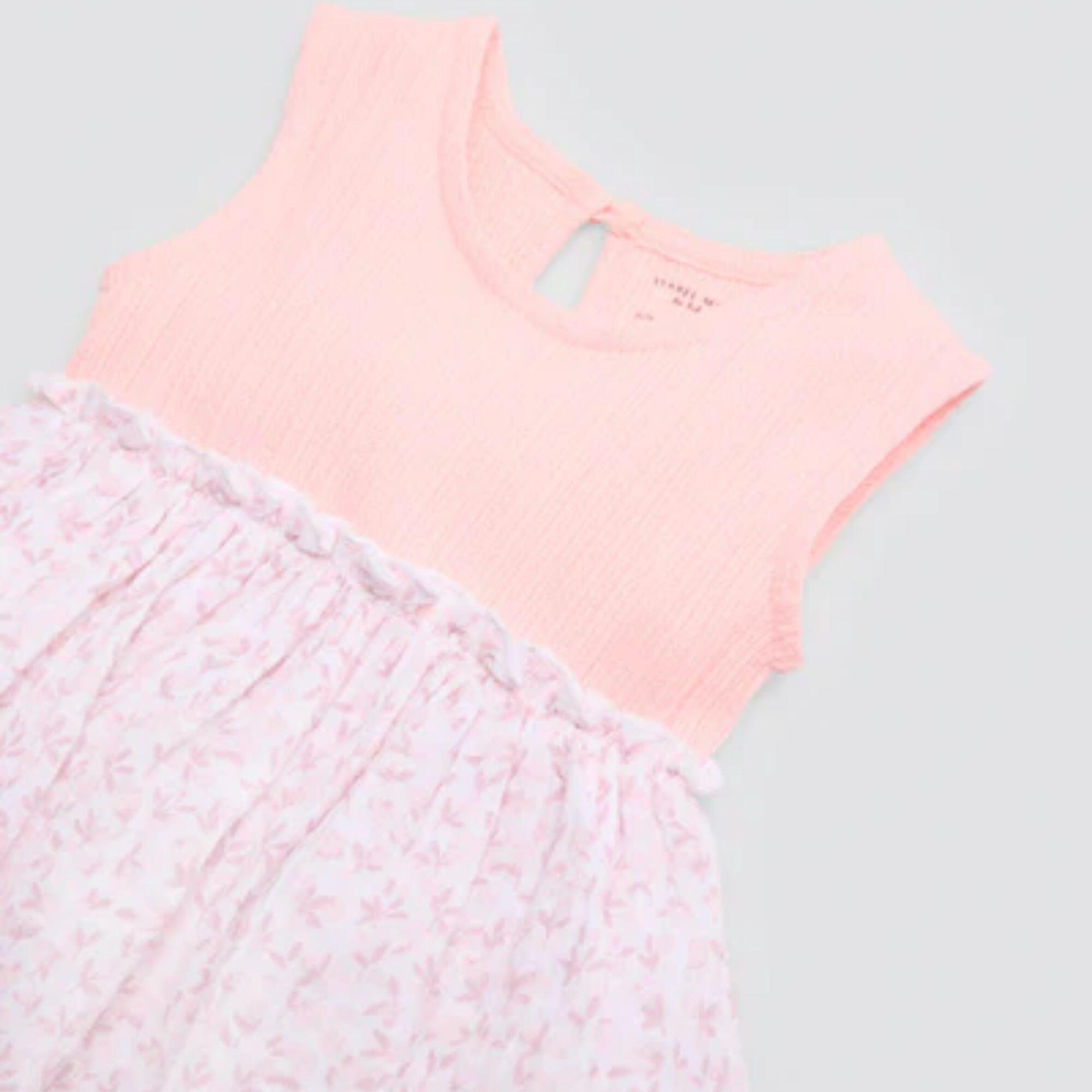 Robe bébé sans manches à imprimé floral 2/4