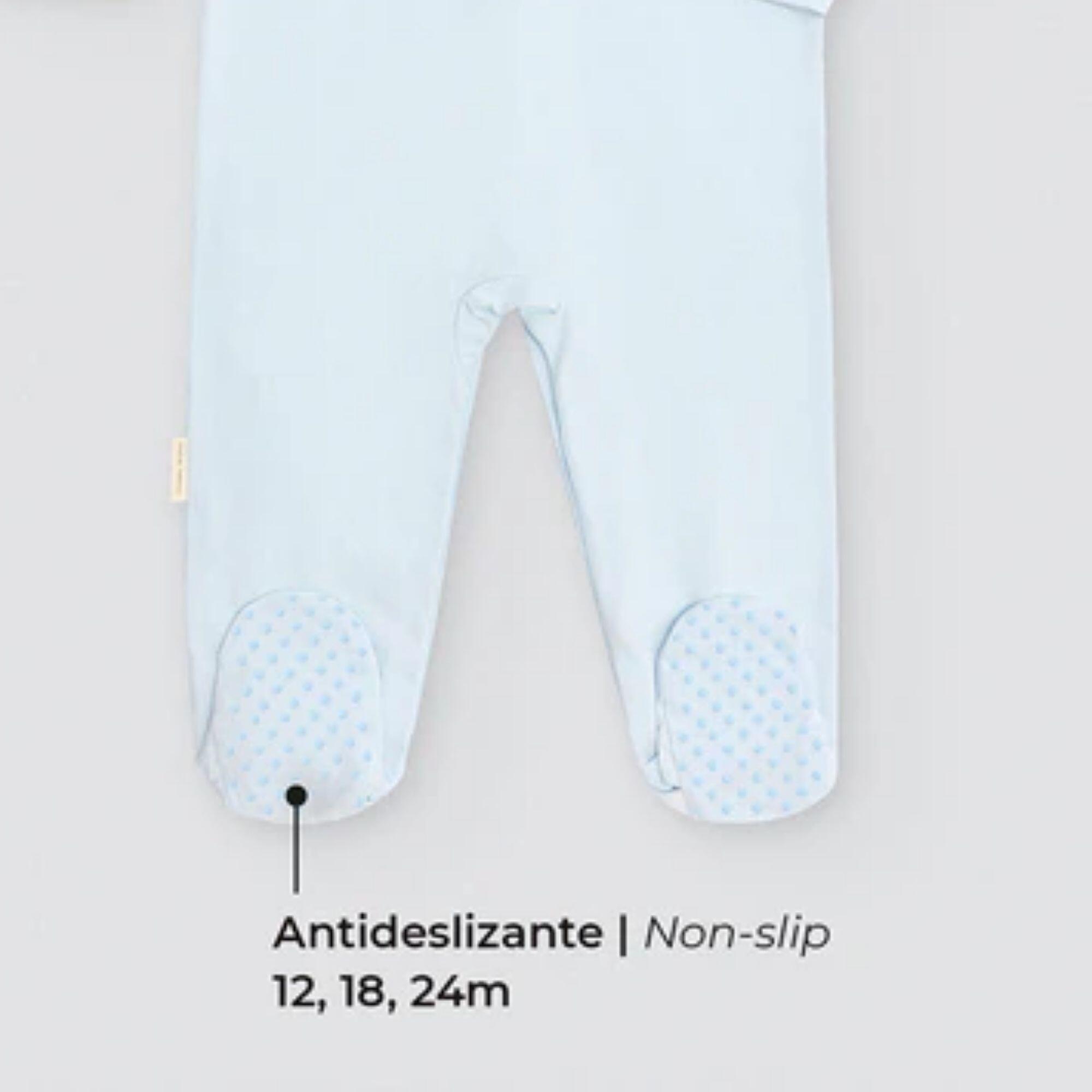 Macacão infantil de mangas compridas com estampa de foguete. 2/4