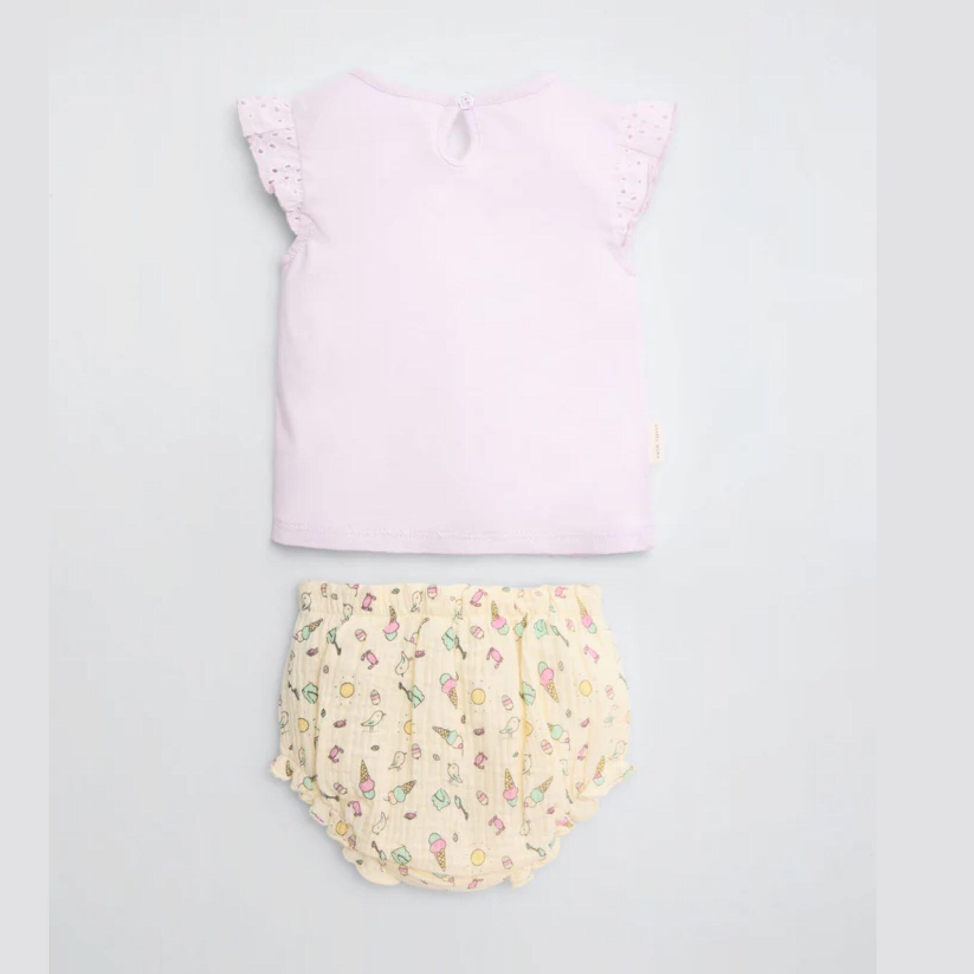 Ensemble bébé sans manches imprimé d'été 2/5
