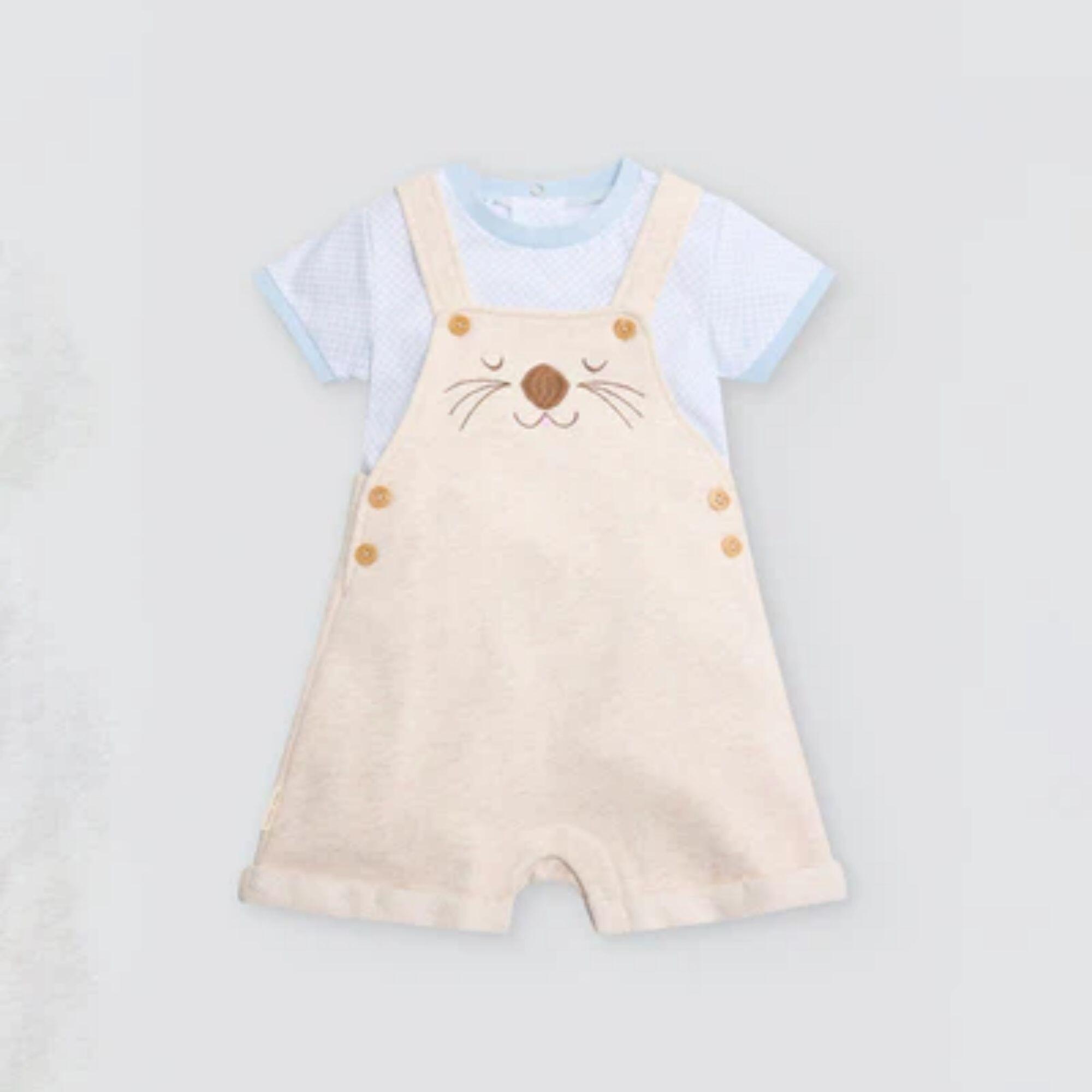 Conjunto bebé manga corta estampado  oso 2/6