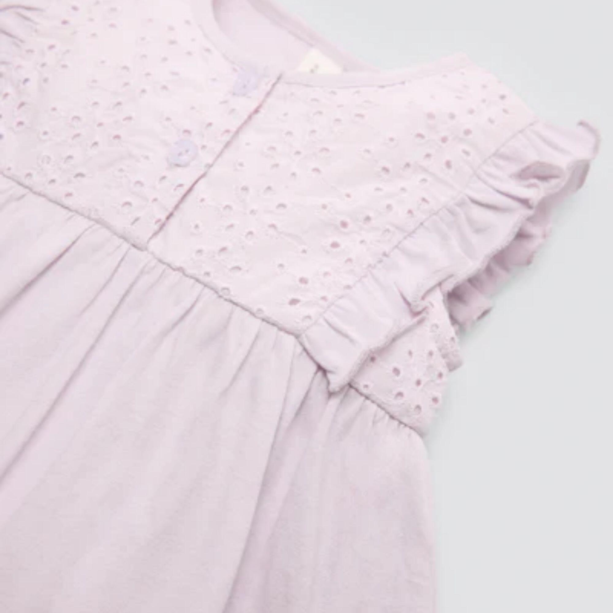 Robe body sans manches pour bébé avec détails à volants 2/4