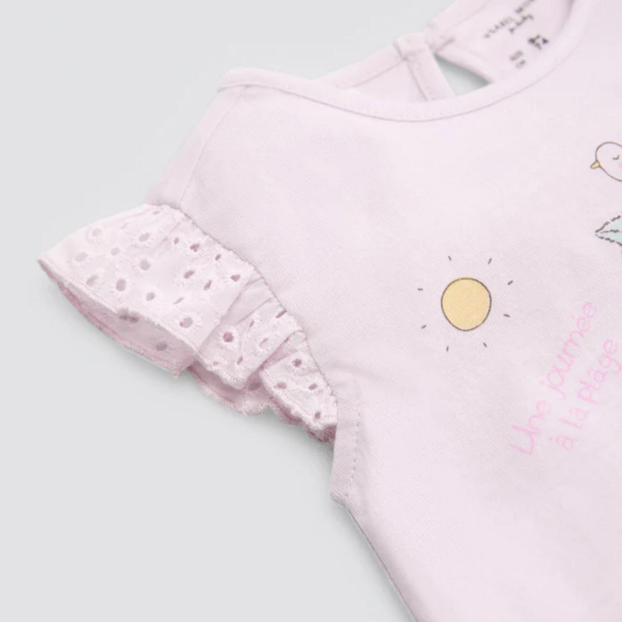 Ensemble bébé sans manches imprimé d'été 4/5