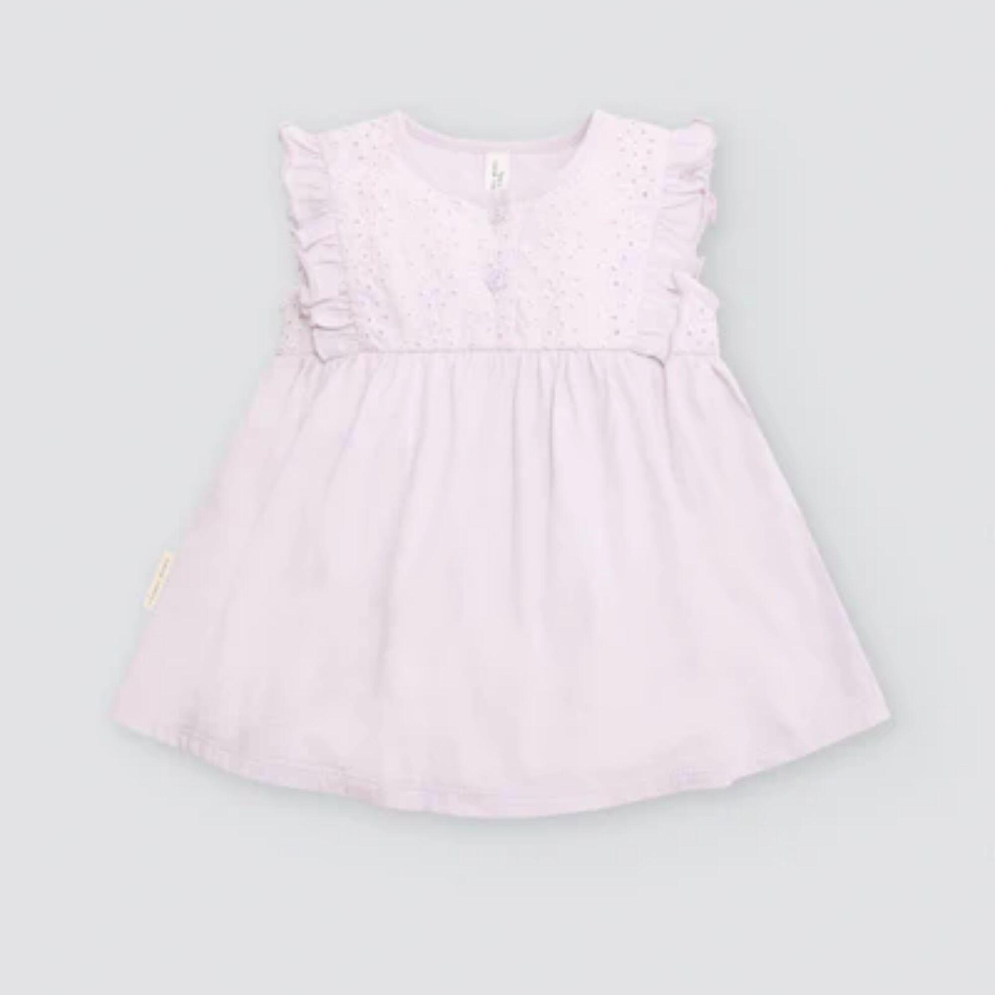 Robe body sans manches pour bébé avec détails à volants 1/4
