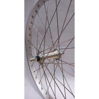 Voorwiel 20-1.75 alu/sh32 zilver rvs spaak 14