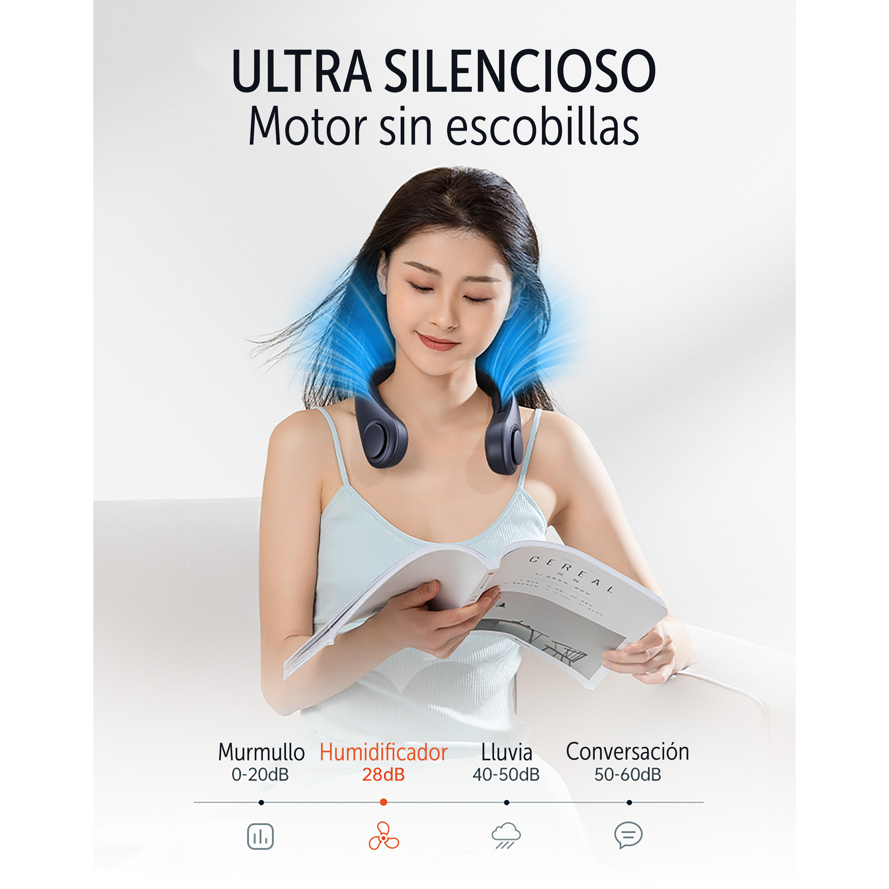 Jisulife ventilador de cuello Life 3 4000 mAh 5/7