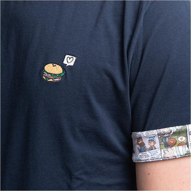Maillot de manga corta BV Sport "DBDB" Burger Azul 2/2
