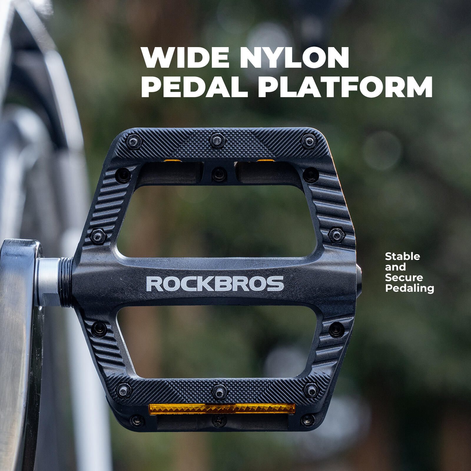 ROCKBROS Flat Pedale für MTB/Fahrrad 3/6