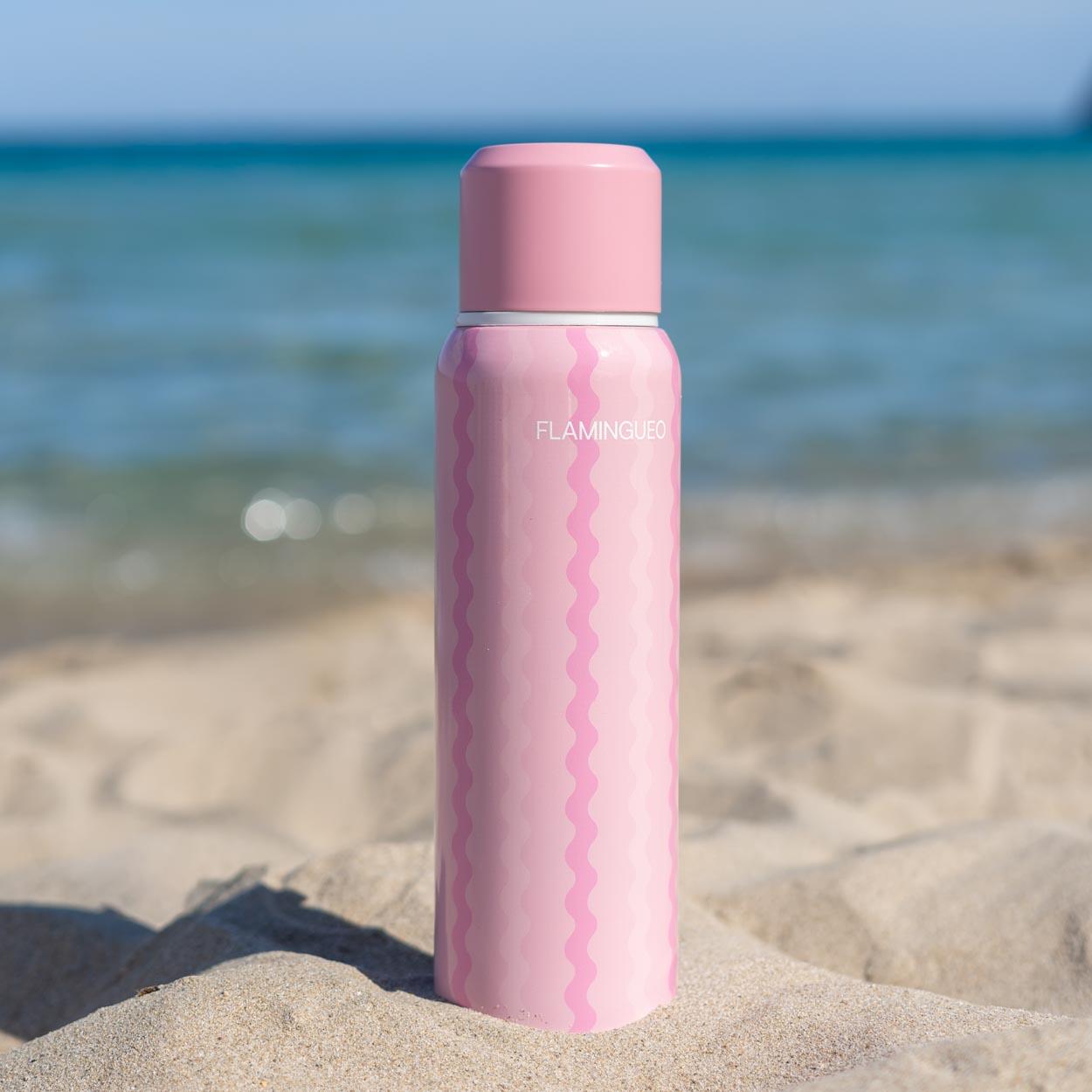 Flamingueo gourde enfant acier rose 2/7