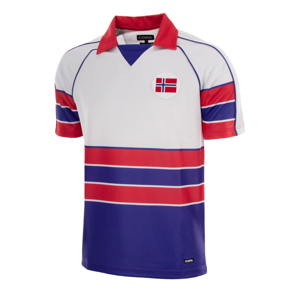Noruega 1988 - Camiseta de fútbol retro visitante - Blanca – COPA Football 1/7