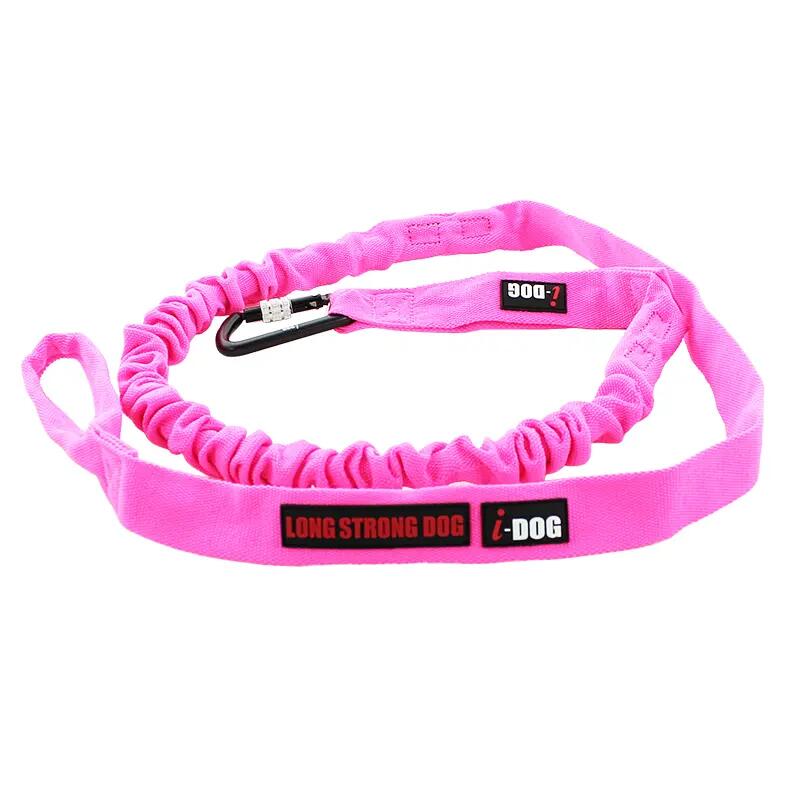 Longe de traction OPALE ALM caniVTT, vélo 240cm rose V2 - STRONG DOG 1/1