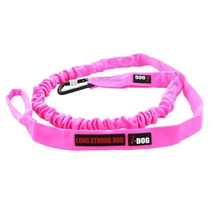 Longe de traction OPALE ALM caniVTT, vélo 240cm rose V2 - STRONG DOG