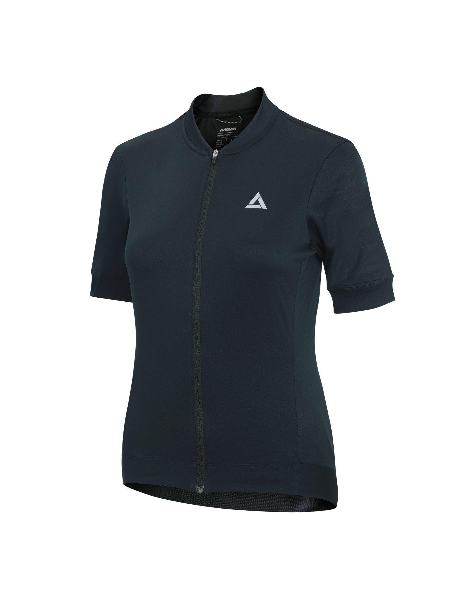 Damen Fahrradtrikot Kurzarm Radtrikot Comfort Line Black 4/4