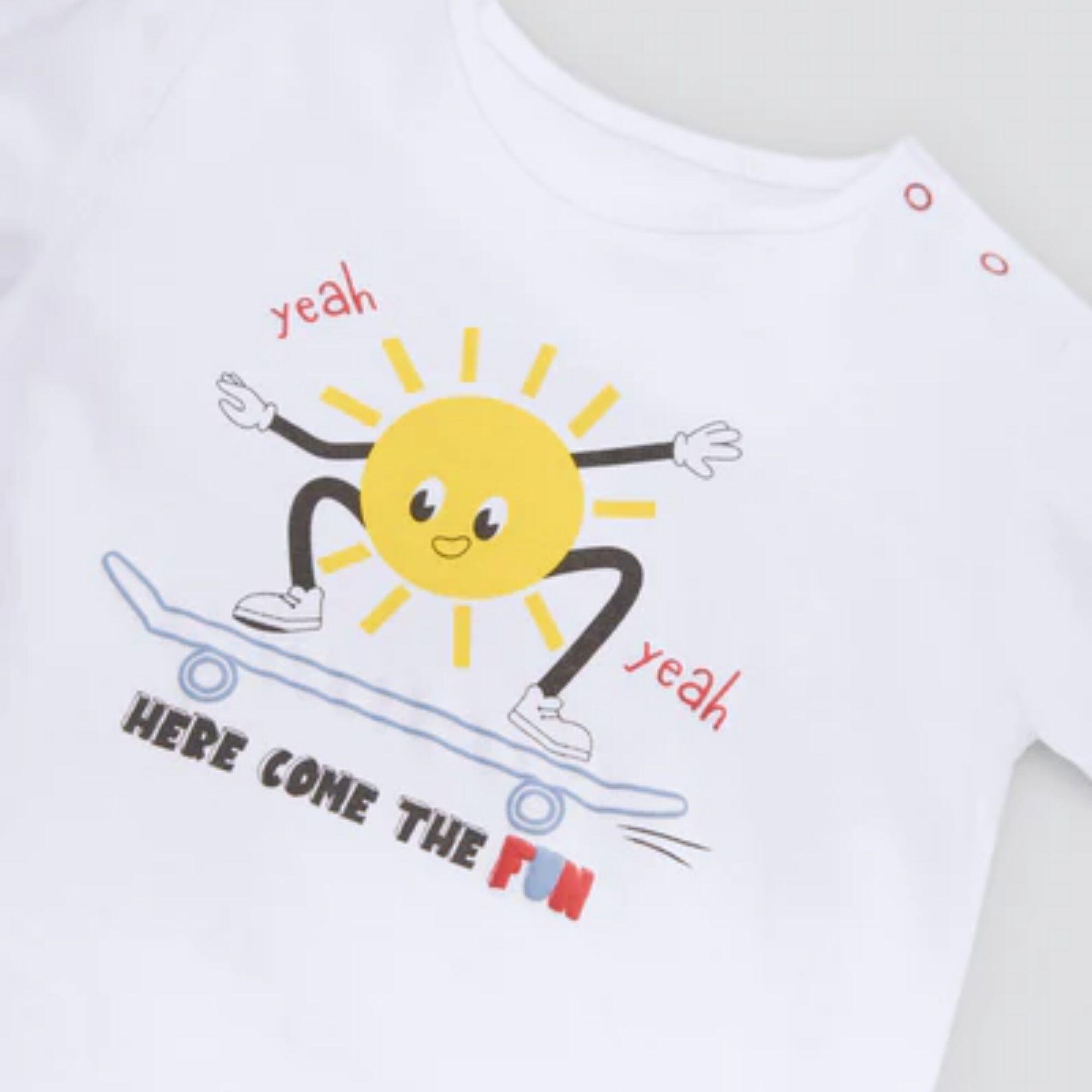Conjunto bebé manga corta Here come the fun 3/6