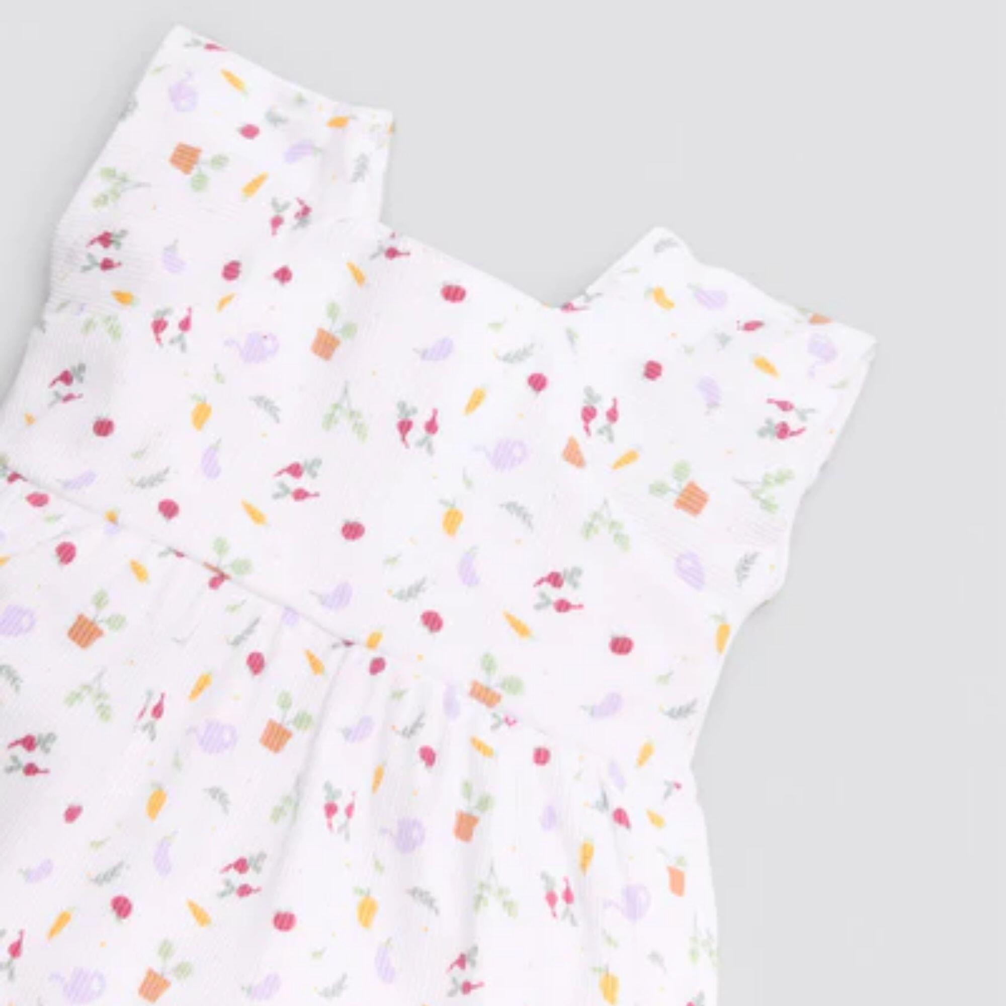Robe bébé sans manches à imprimé légumes 2/4