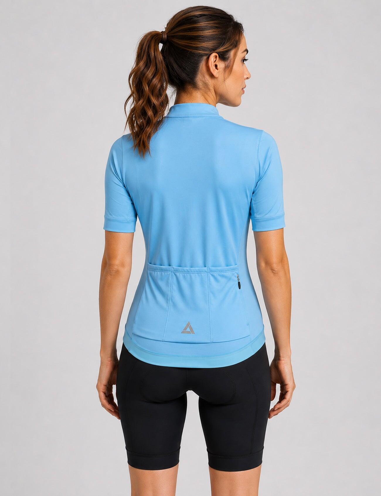 Damen Fahrradtrikot Kurzarm Radtrikot Comfort Line Celeste 2/4