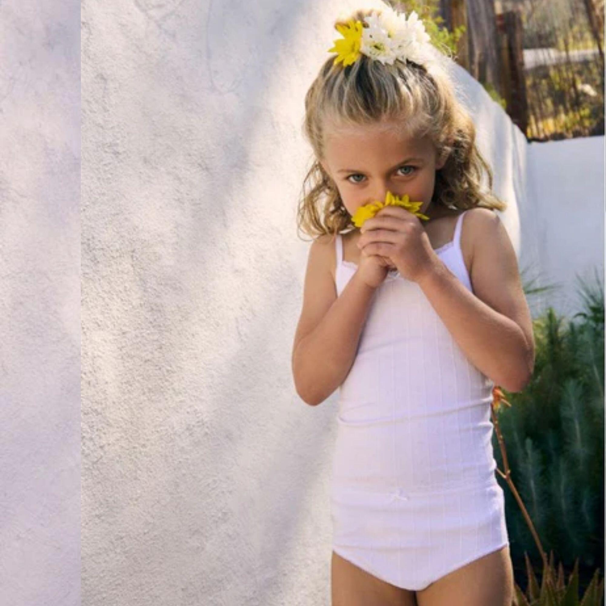 PRÉVENTE Ensemble intérieur pour enfant composé d'un t-shirt et d'une culotte bl 1/4