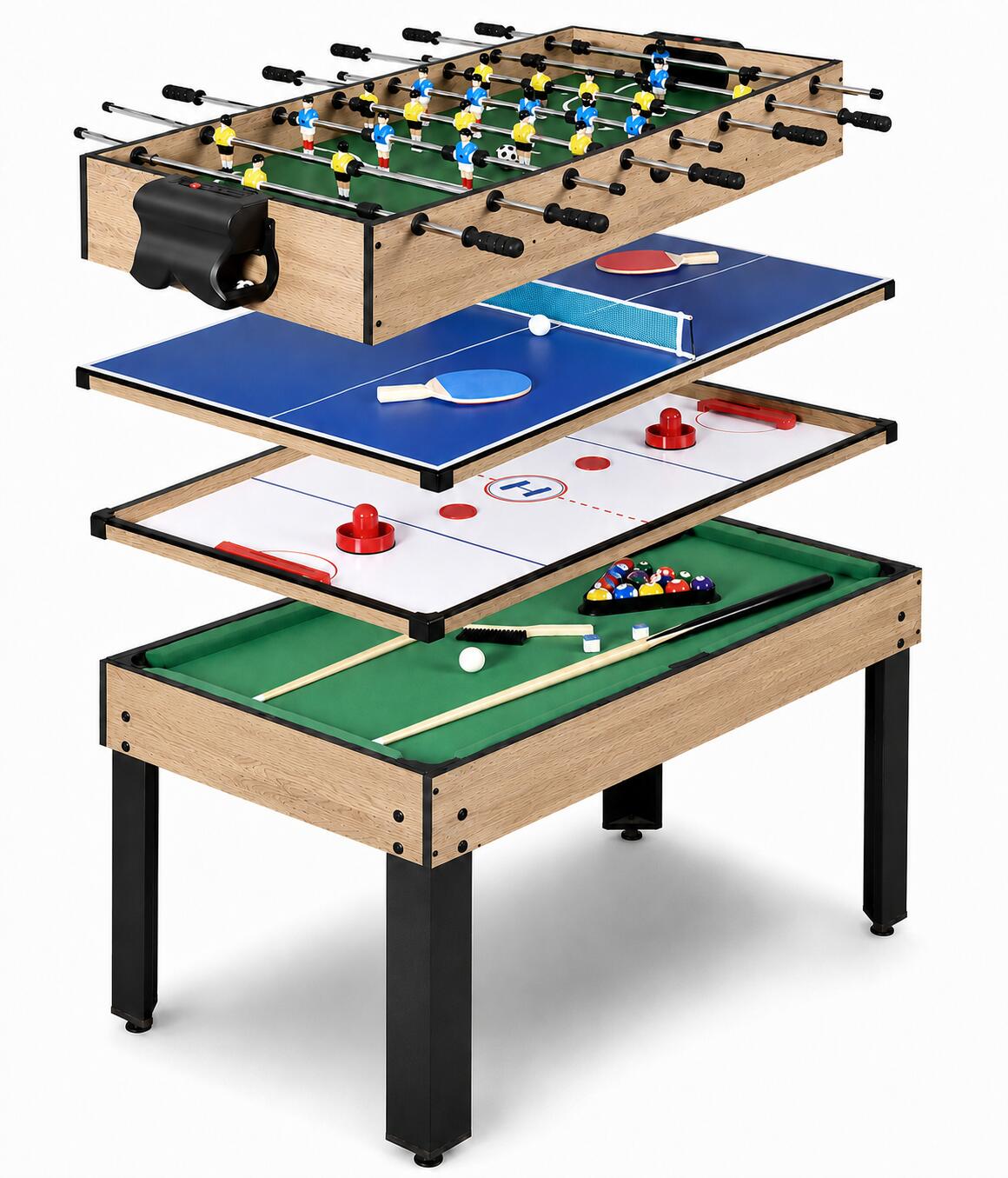 Multi stół do gier 4w1 piłkarzyki ping pong bilard cymbergaj Atlas Sport 1/3