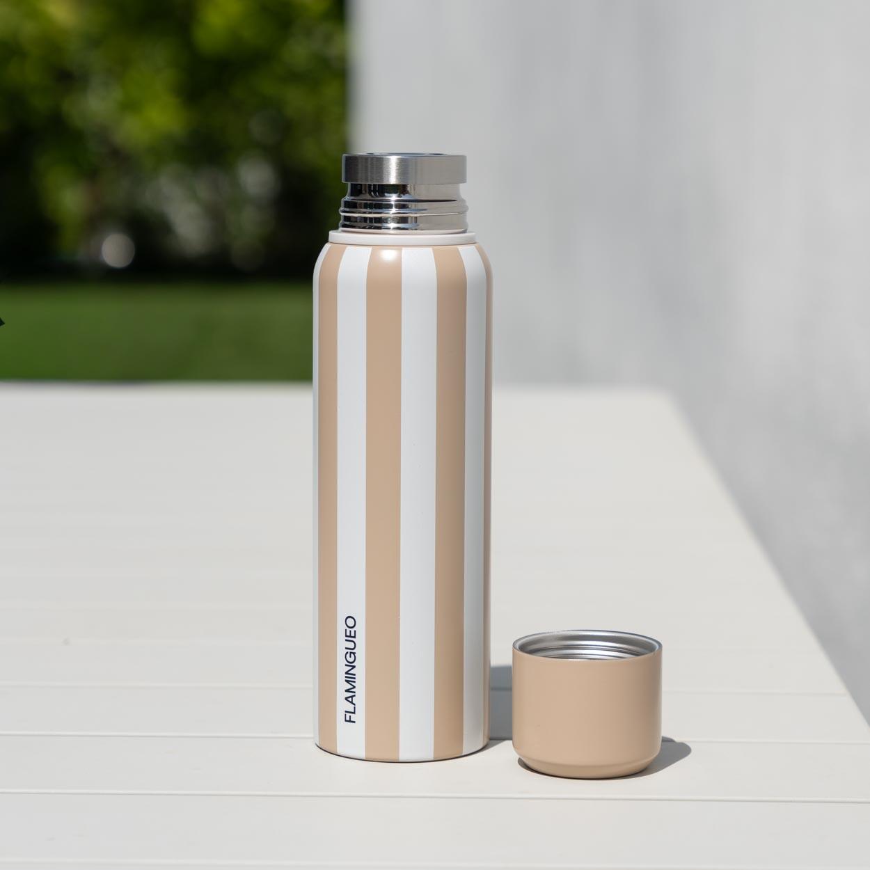 Flamingueo botella térmica infantil acero beige 6/7