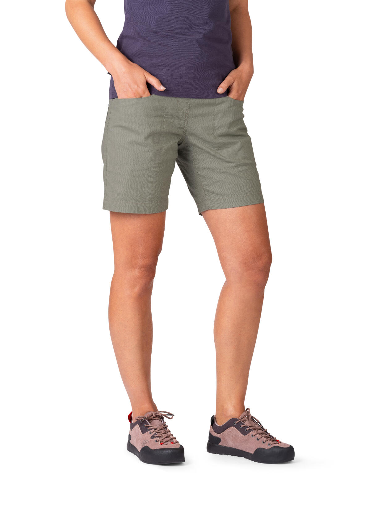 Pantaloncini da arrampicata donna in lino-cotone elasticizzato leggero RAFIKI 3/7