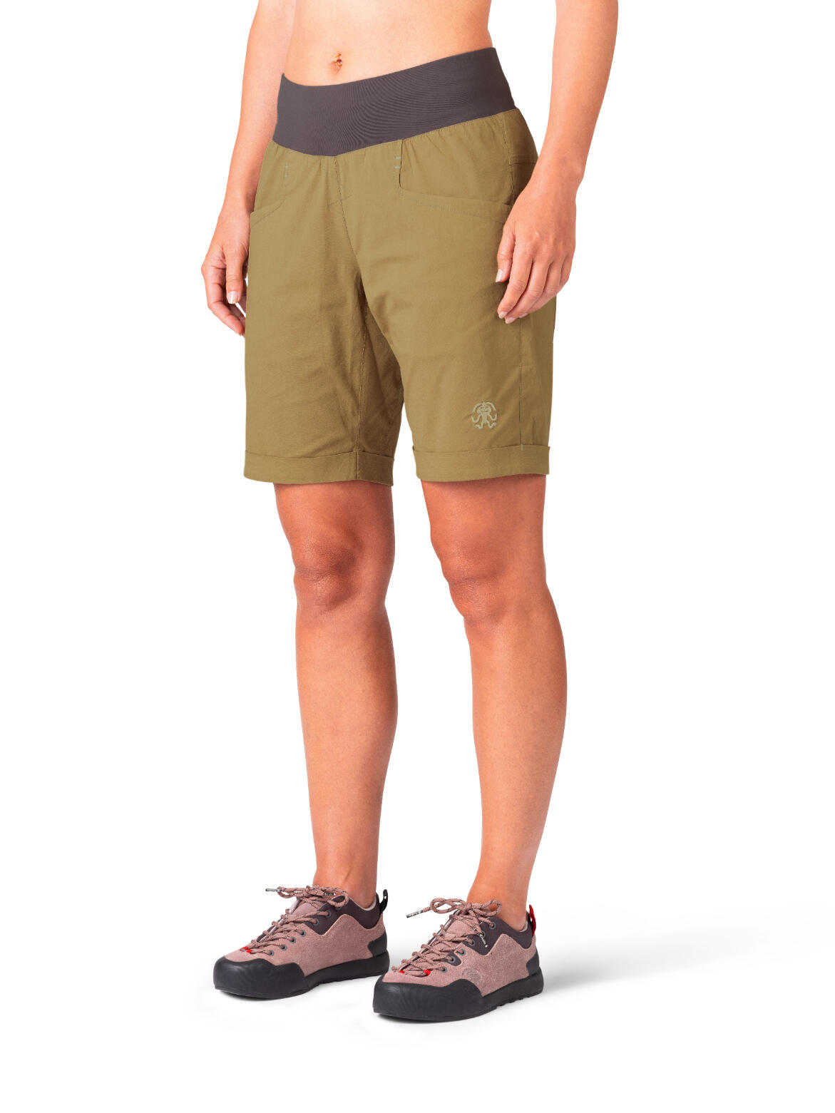 Short deportivo de algodón ligero para mujer RAFIKI marrón 7/7