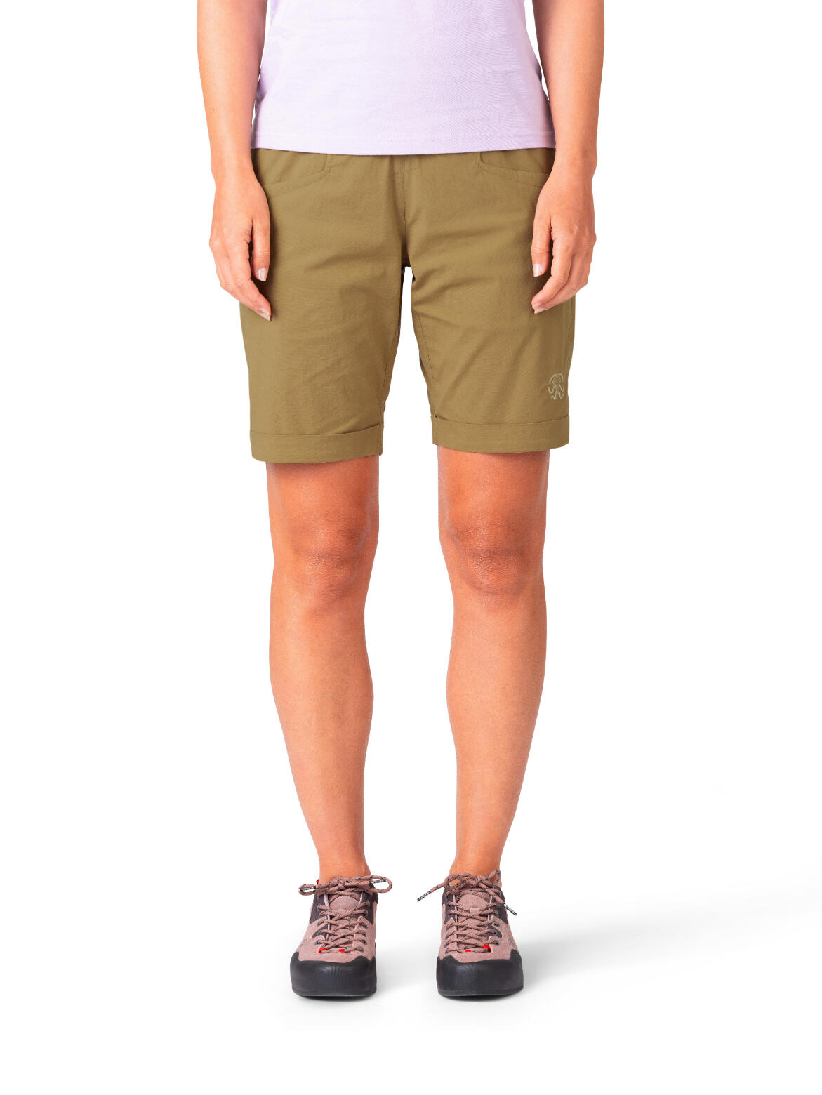 Short deportivo de algodón ligero para mujer RAFIKI marrón 5/7