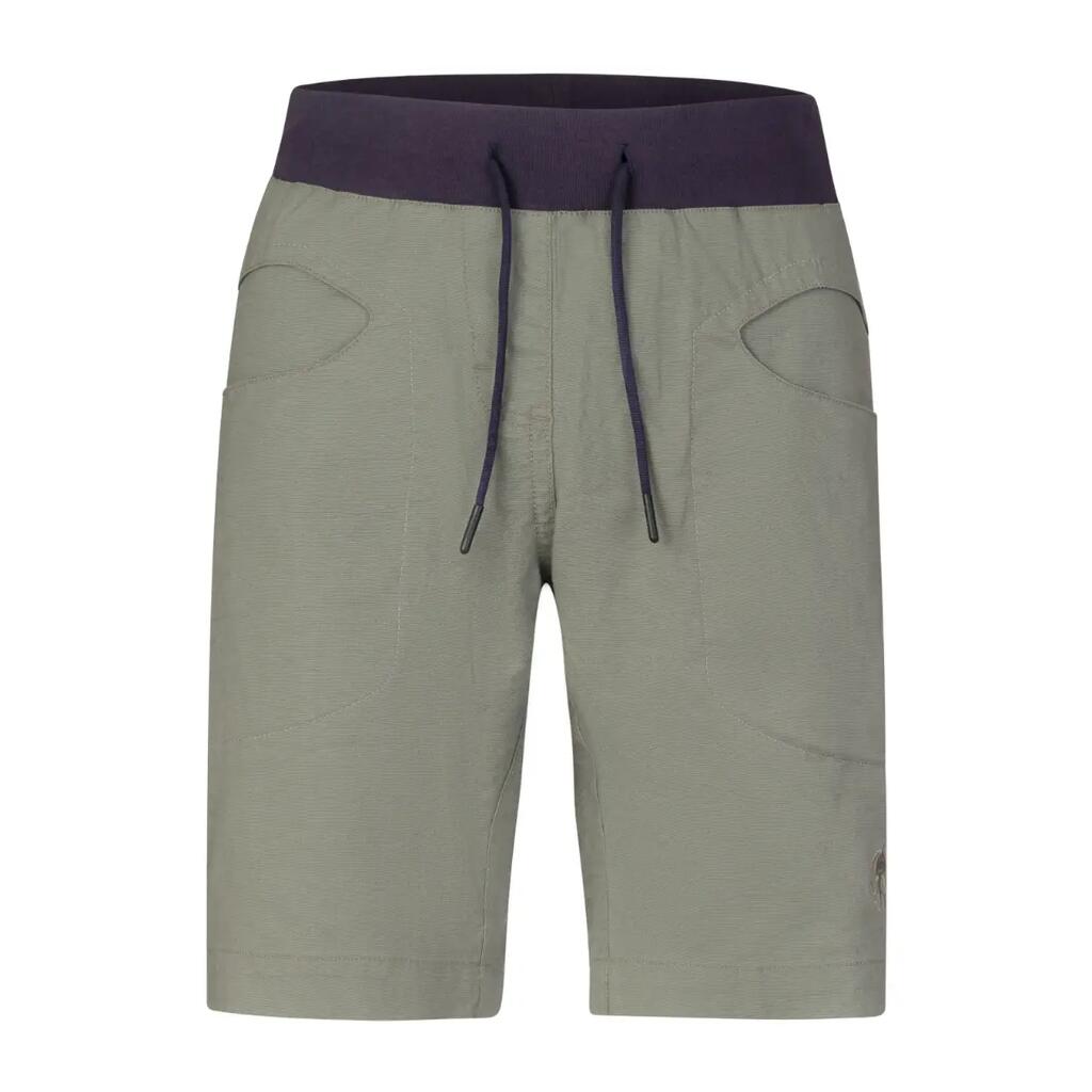 Women's lightweight stretch linen-cotton climbing shorts RAFIKI green