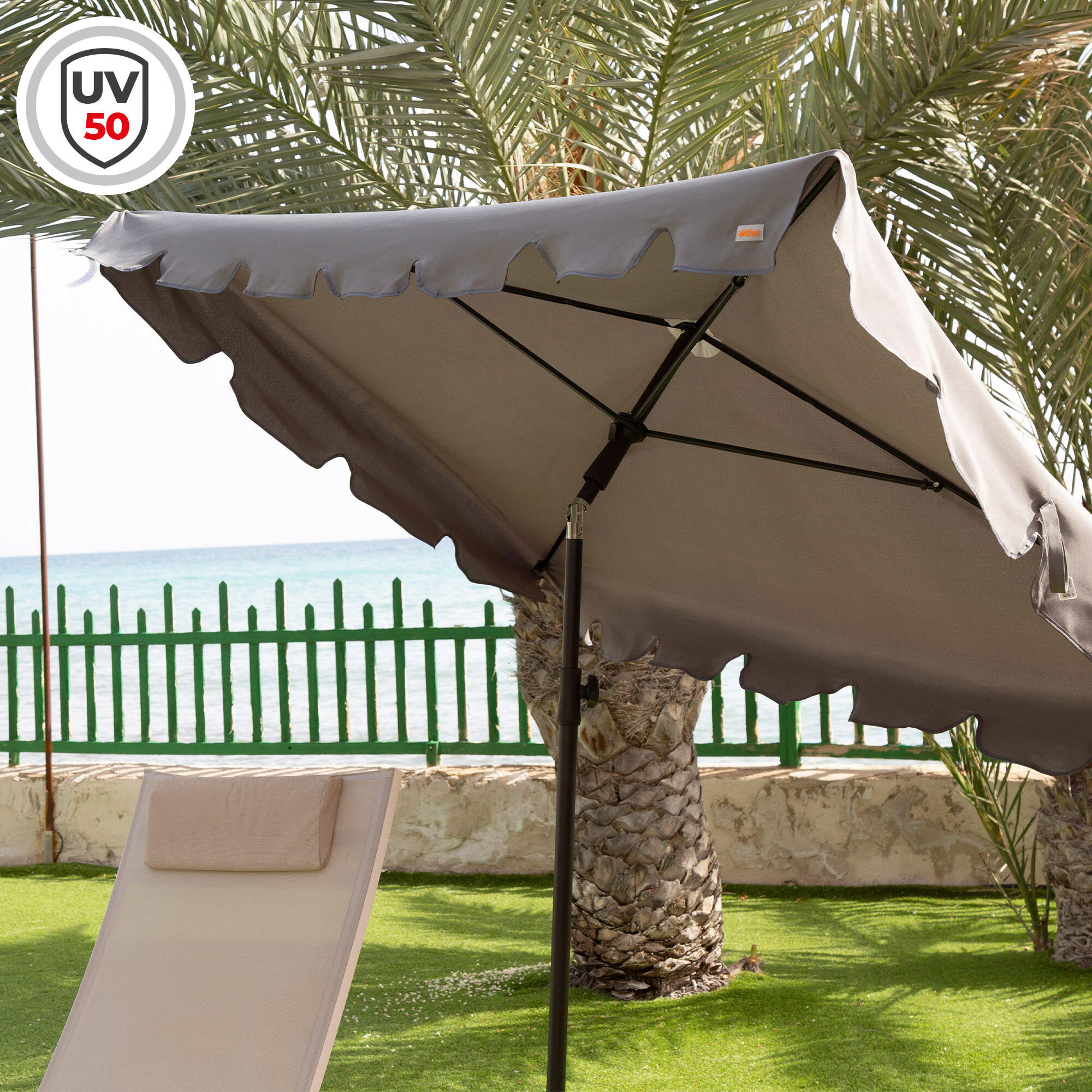 Aktive Parasol rectangular 200x125 cm con protección solar 3/7