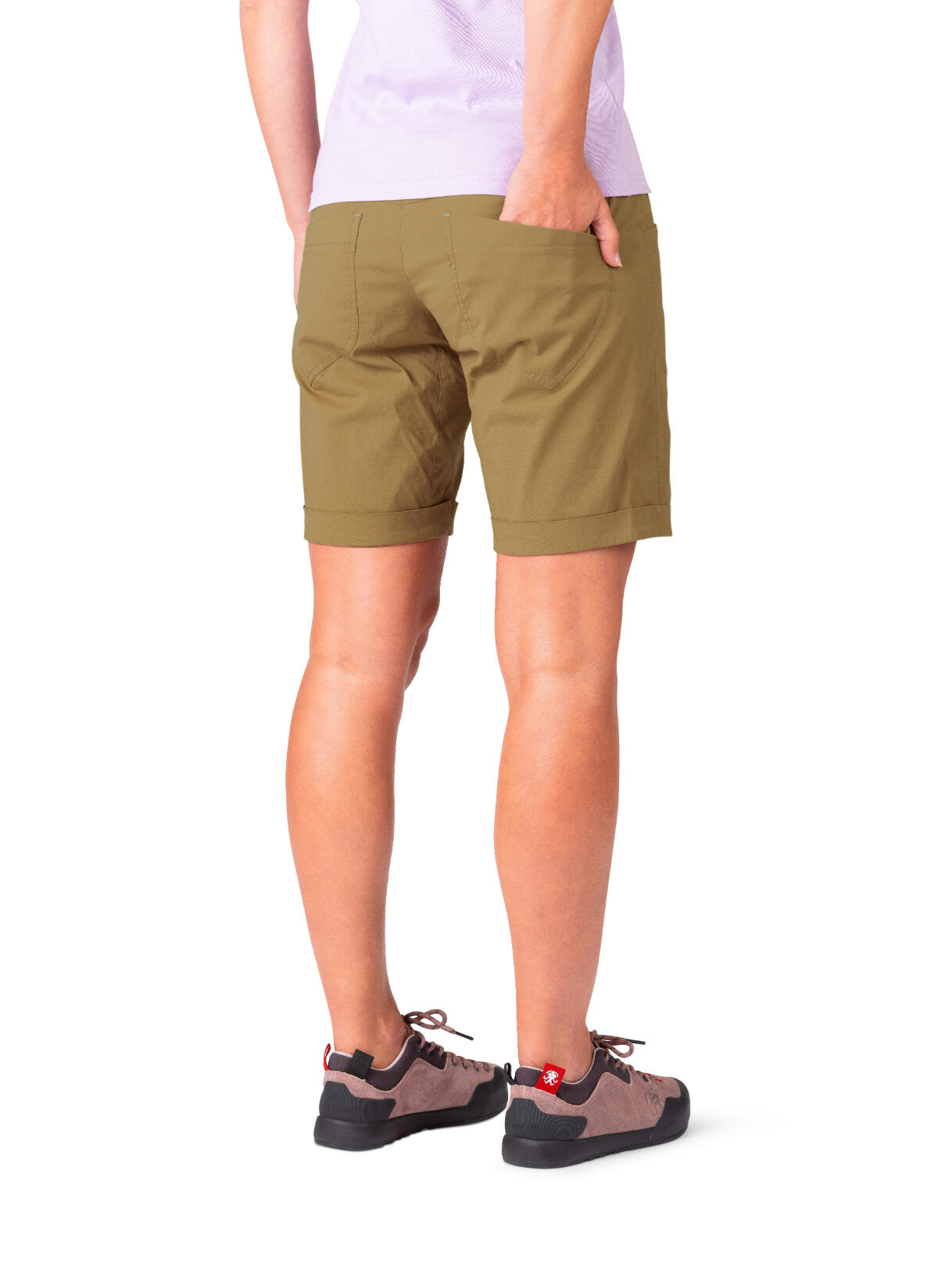 Short deportivo de algodón ligero para mujer RAFIKI marrón 4/7