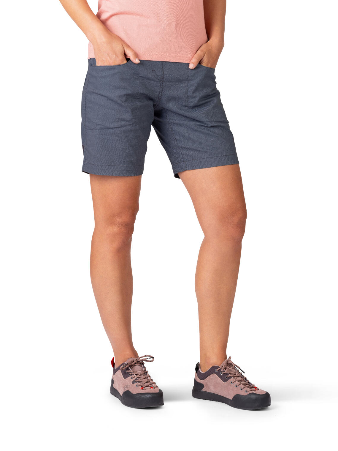 Pantaloncini da arrampicata donna in lino-cotone elasticizzato RAFIKI blu 3/7