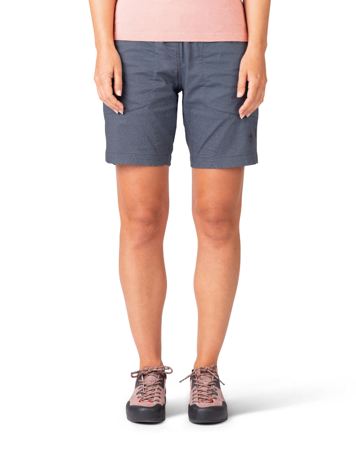 Pantaloncini da arrampicata donna in lino-cotone elasticizzato RAFIKI blu 5/7