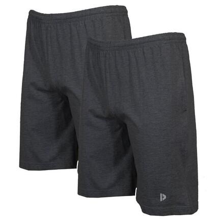 Lot de 2 shorts de jogging slim pour homme, 100 % coton