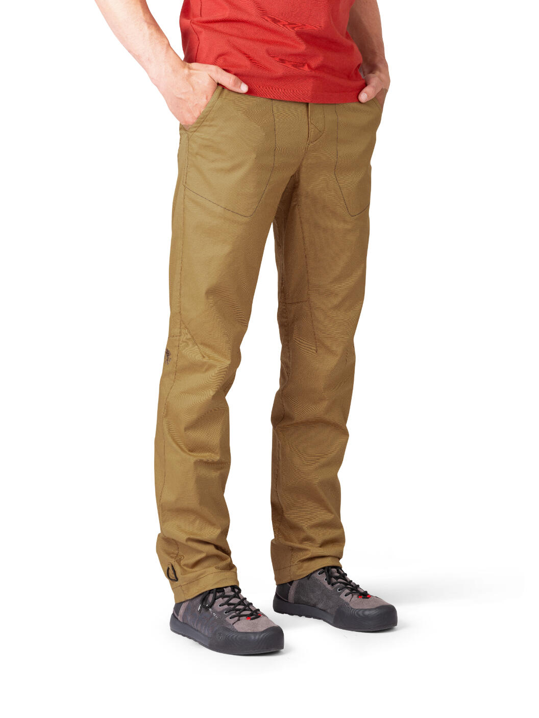 Herren-Baumwoll-Kletterhose RAFIKI mit bewährtem Schnitt braun 3/7