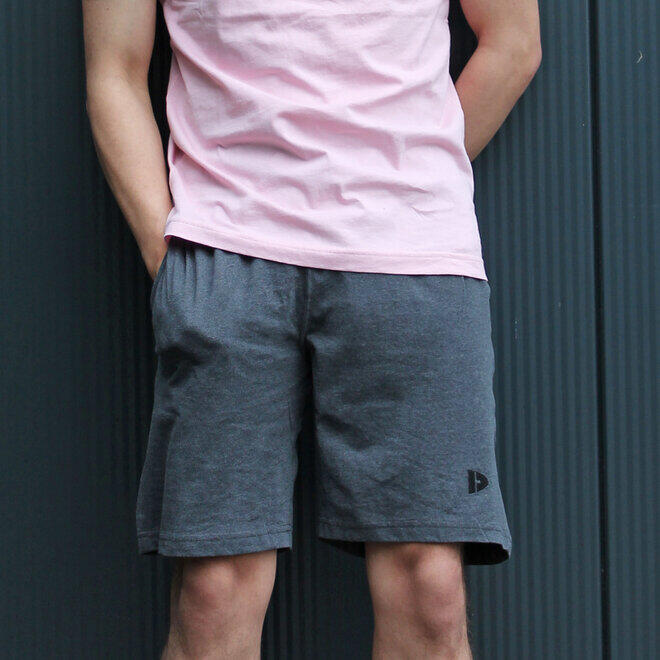 2er-Pack Herren-Joggingshorts, schmal geschnitten, 100 % Baumwolle 3/4