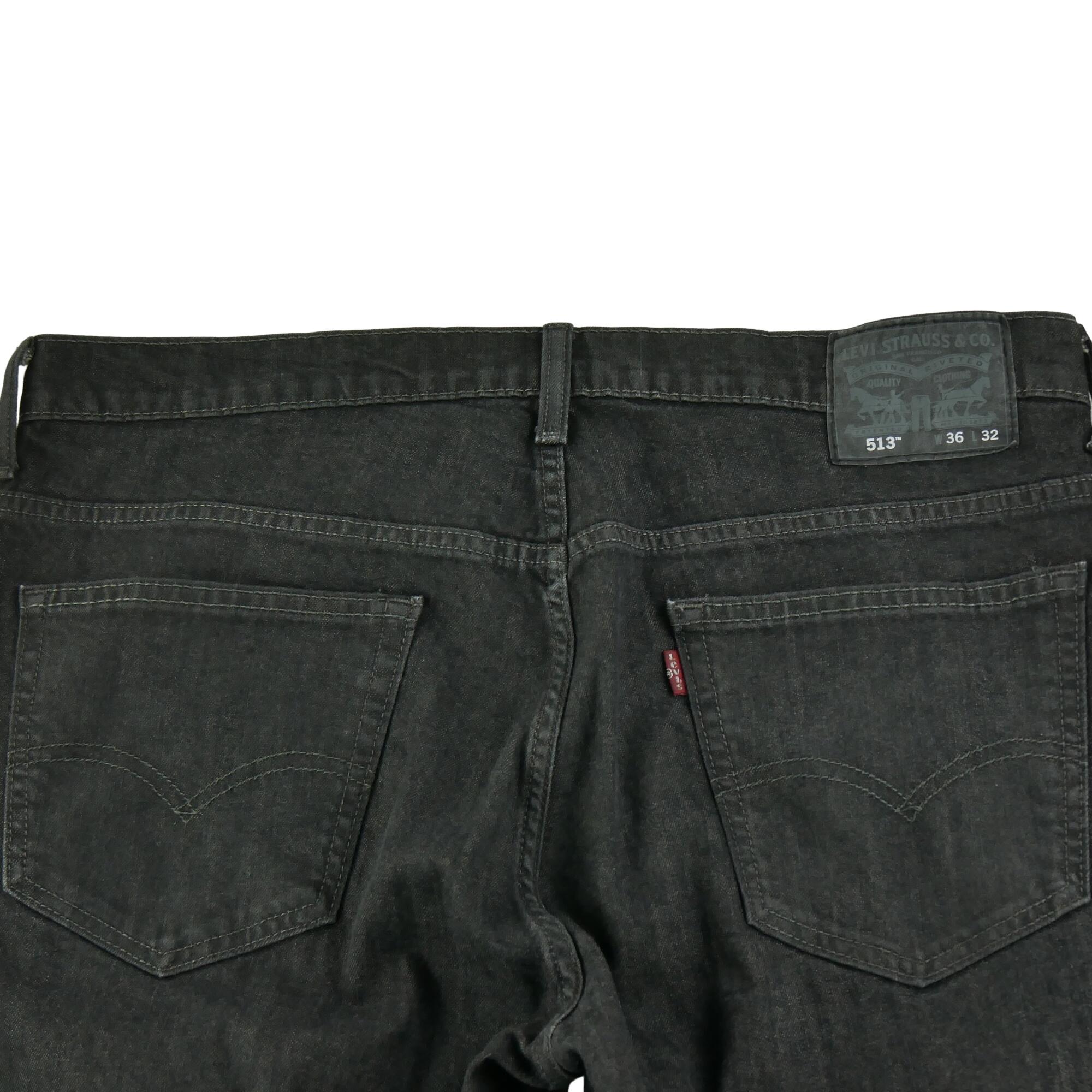 Seconde vie - Jean Homme Levis 513 Slim Straight Noir - Excellent 4/7
