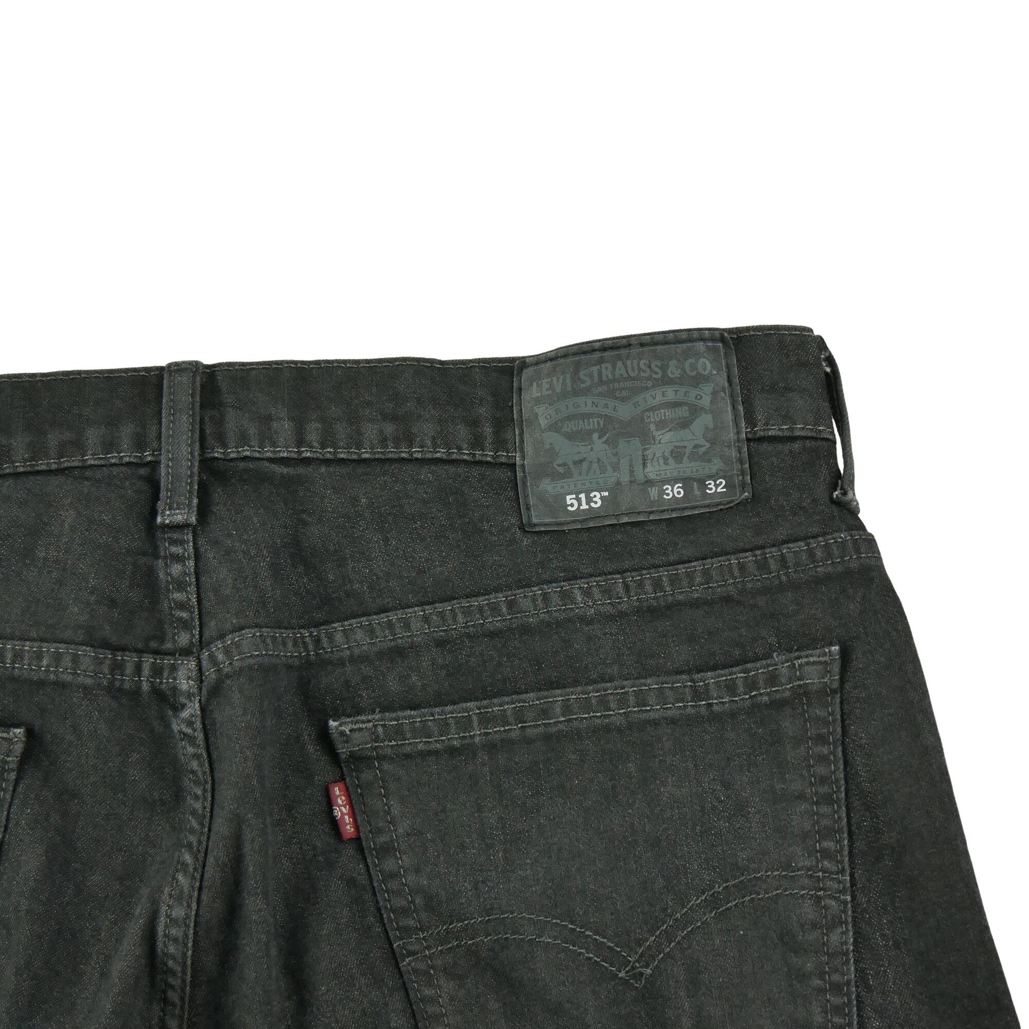 Seconde vie - Jean Homme Levis 513 Slim Straight Noir - Excellent 6/7