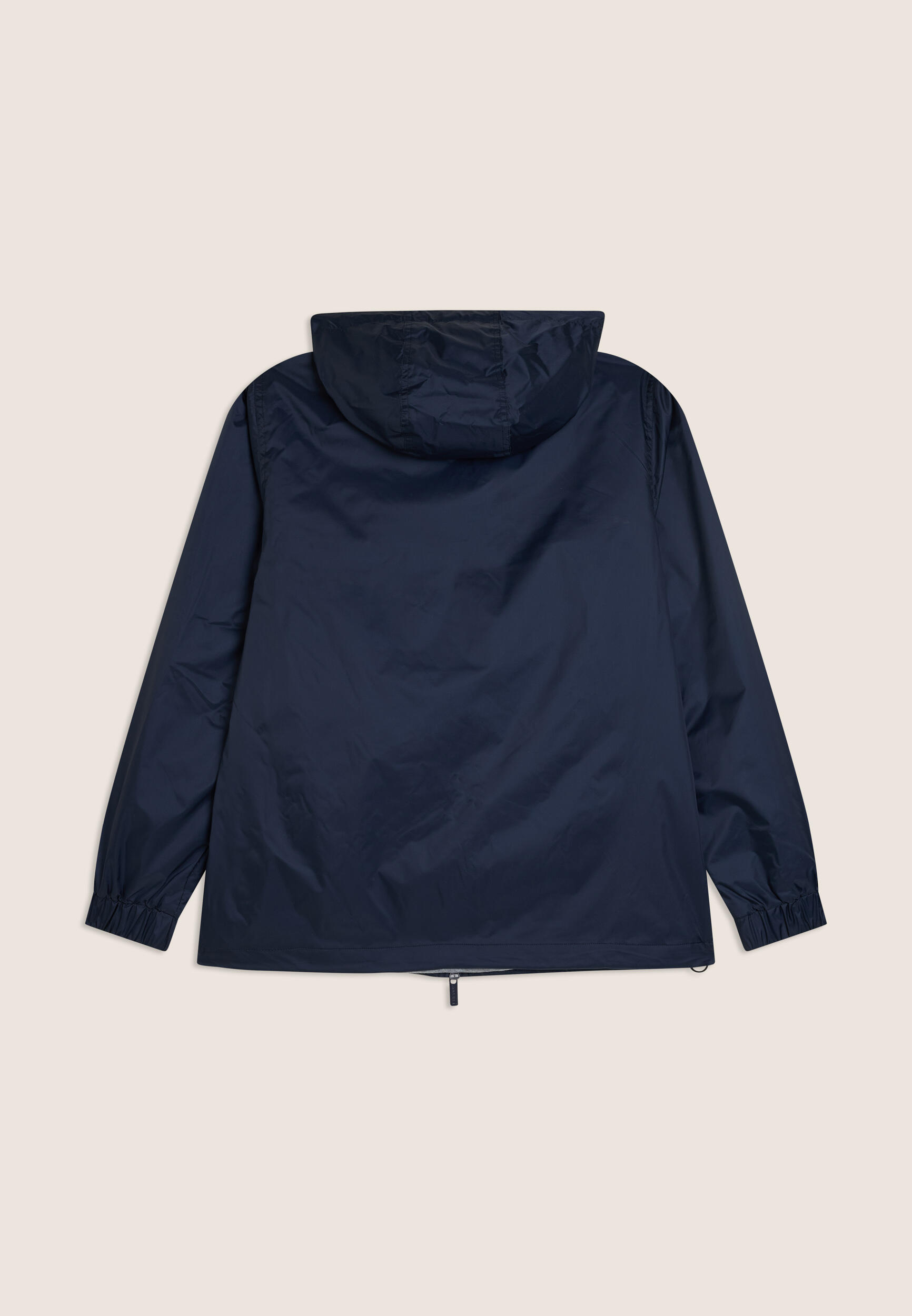 Giacca impermeabile Unisex con cappuccio, zip e logo dorato 2/3