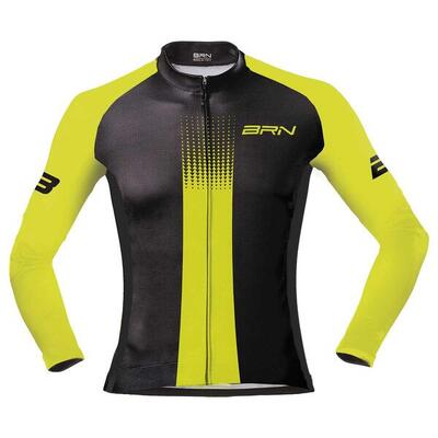 Maglia BRN manica lunga uomo gialla fluo