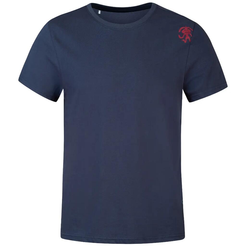 Men's minimalist lightweight cotton short-sleeve T-shirt RAFIKI dark blue