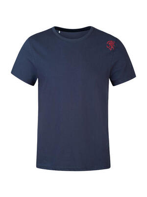 T-shirt uomo minimalista in cotone leggero a maniche corte RAFIKI blu scuro