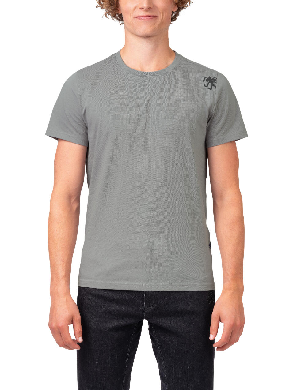 Klassisches bequemes Bio-Kurzarm-T-Shirt für Herren RAFIKI grau 5/7