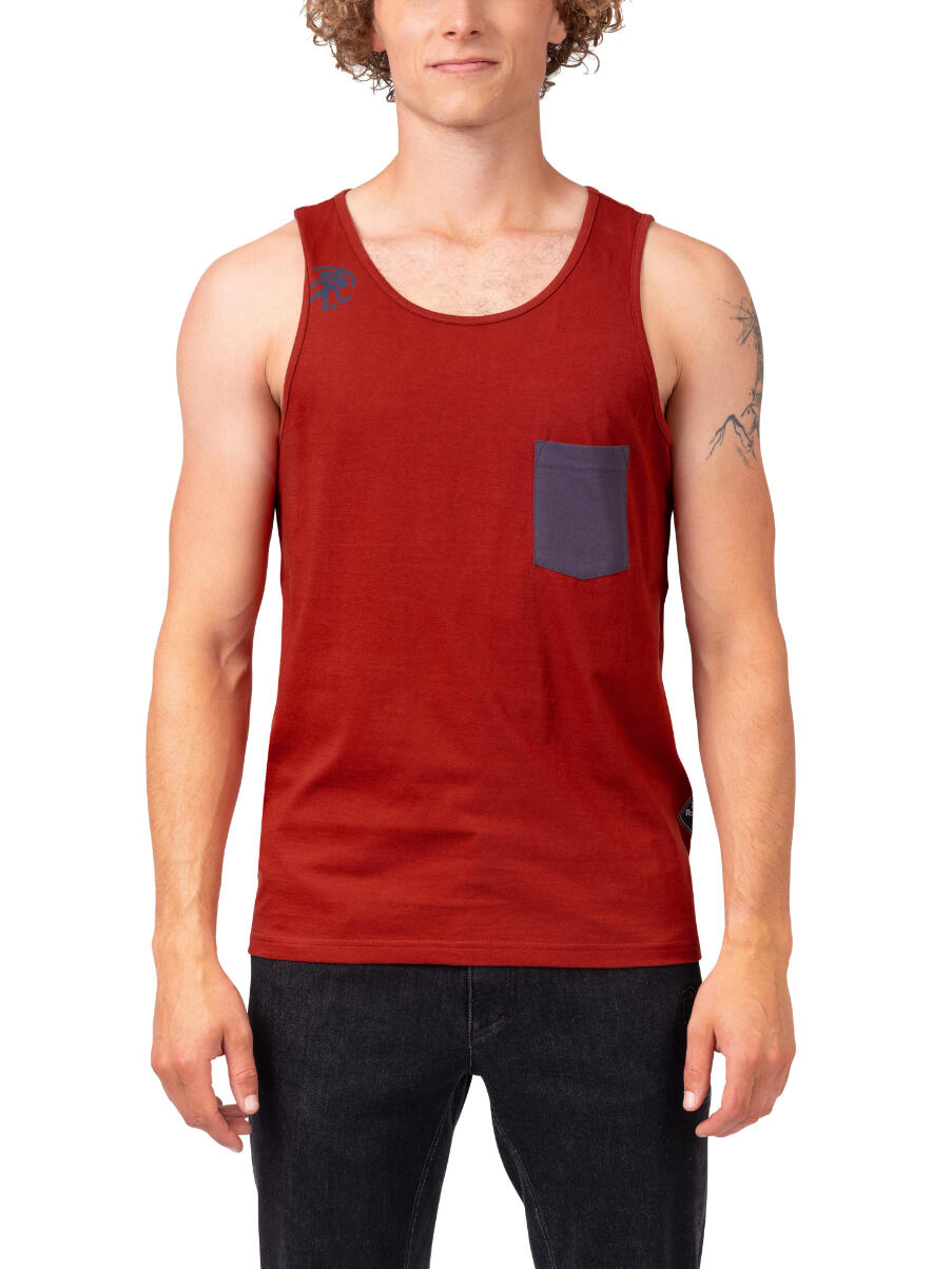 Débardeur bio léger pour hommes RAFIKI rouge 5/7