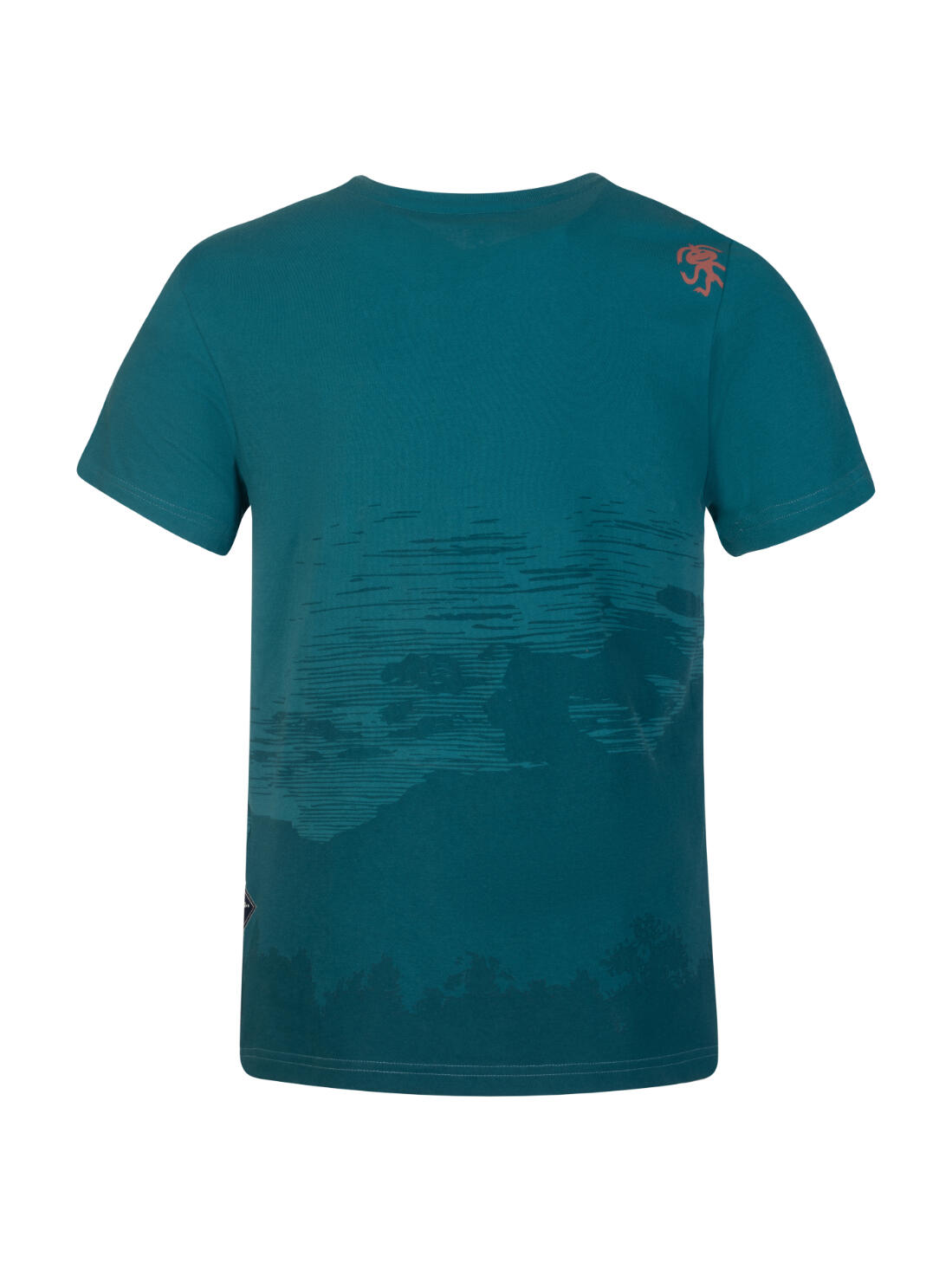 Klassisches bequemes Bio-Kurzarm-T-Shirt für Herren RAFIKI blau 2/7