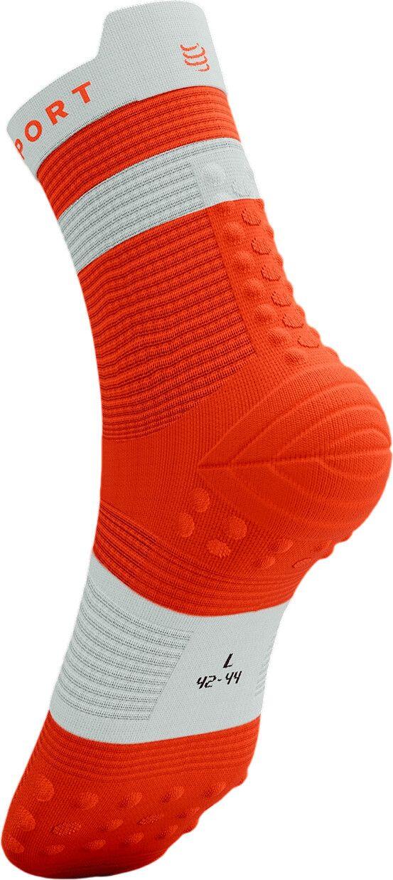 Compressport Pro Racing V4.0 Run High Socken Orange/Weiß 3/4