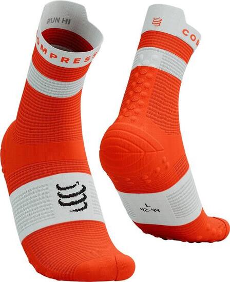 Compressport Pro Racing V4.0 Run High sokken Oranje/Wit