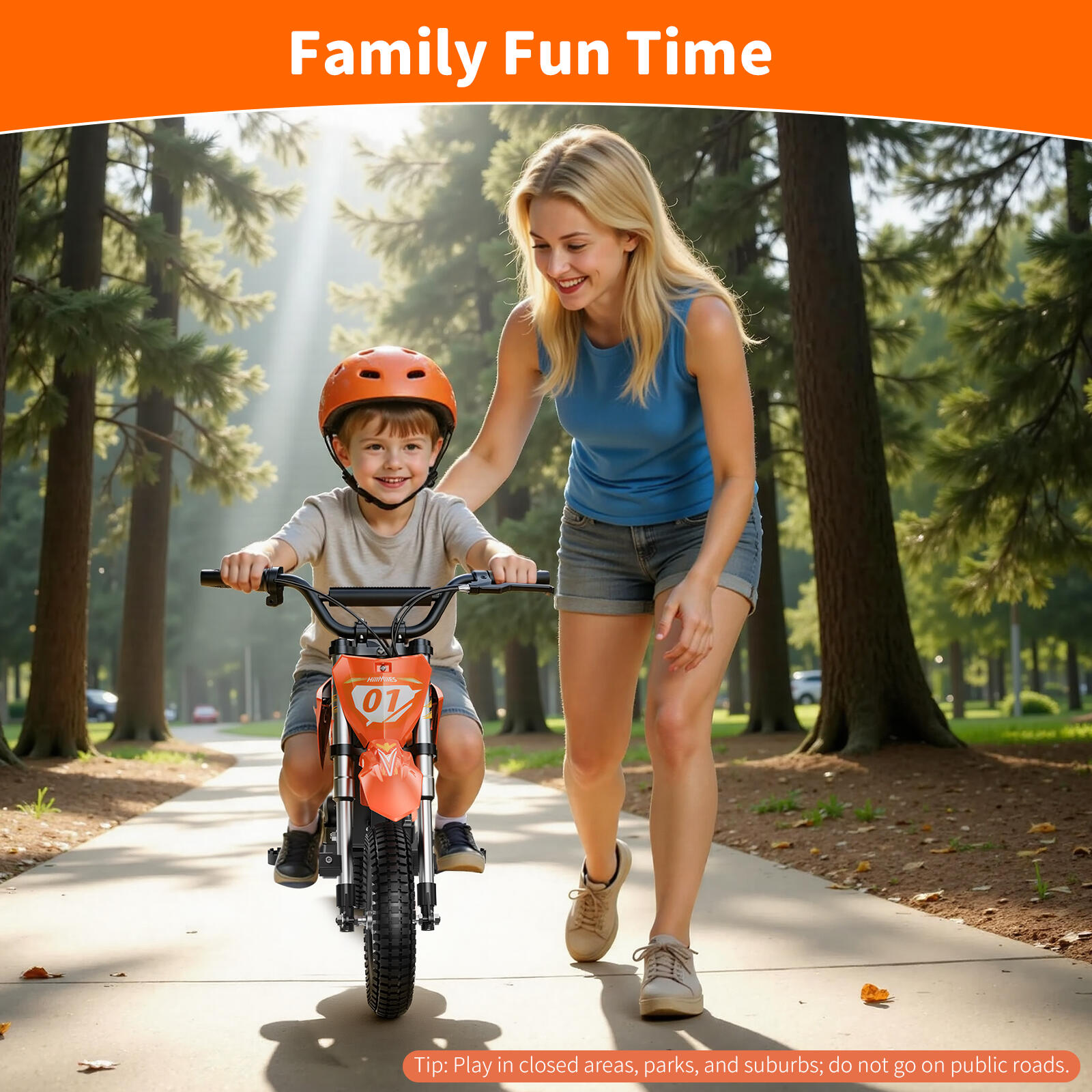 Moto elettrica per bambini Hillmiles MileRocket 1, batteria da 36V 4Ah 6/7