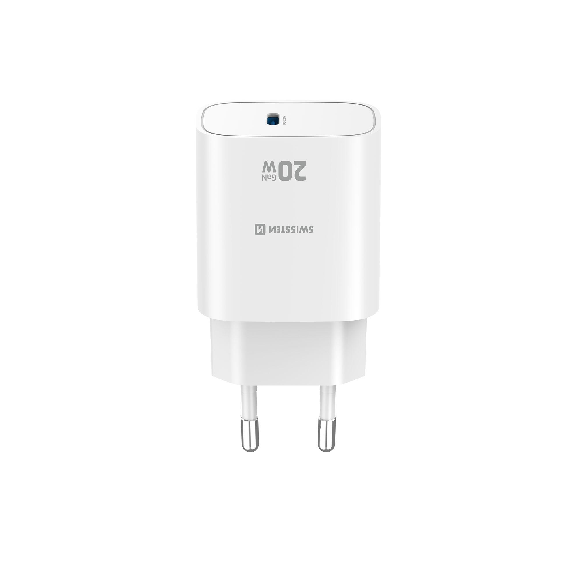 SWISSTEN GaN Edge Charger 20W - 1x USB-C, branco 3/7