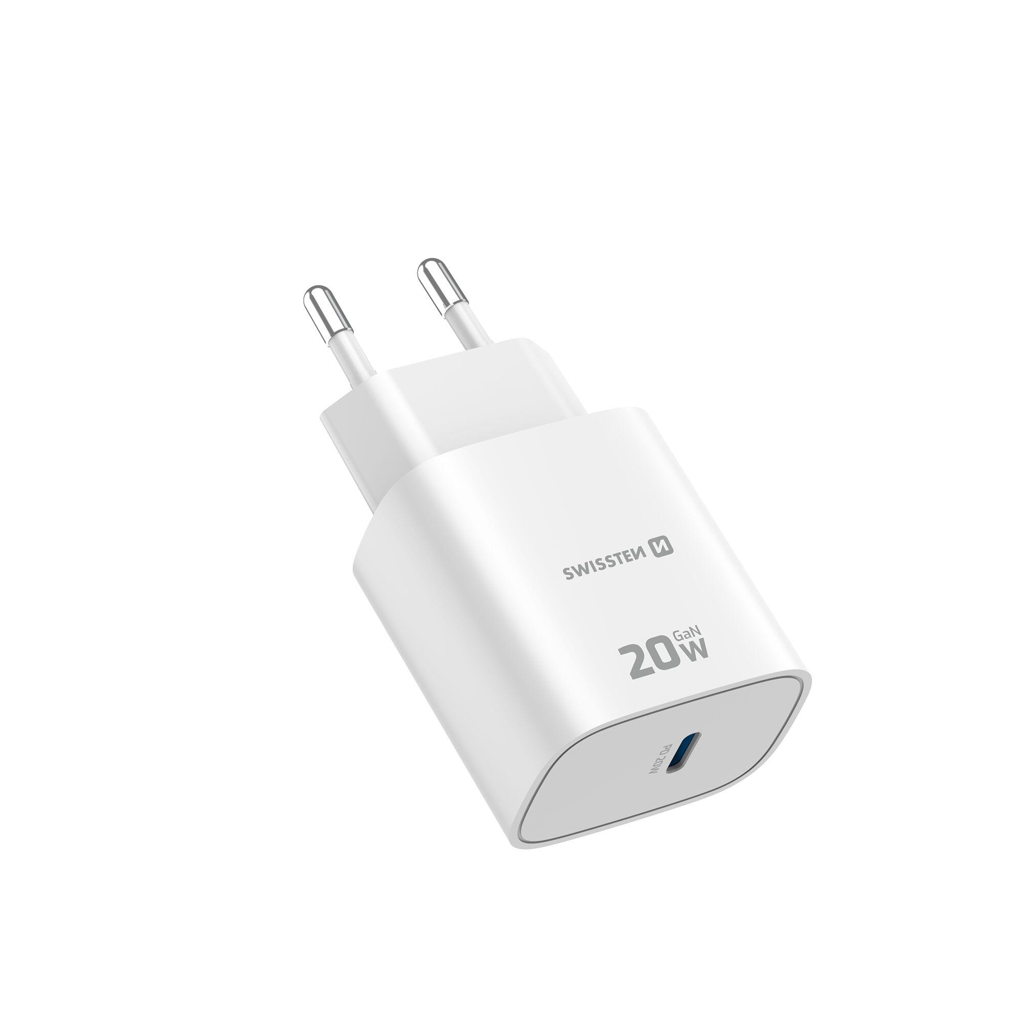 SWISSTEN GaN Edge Charger 20W - 1x USB-C, branco 2/7
