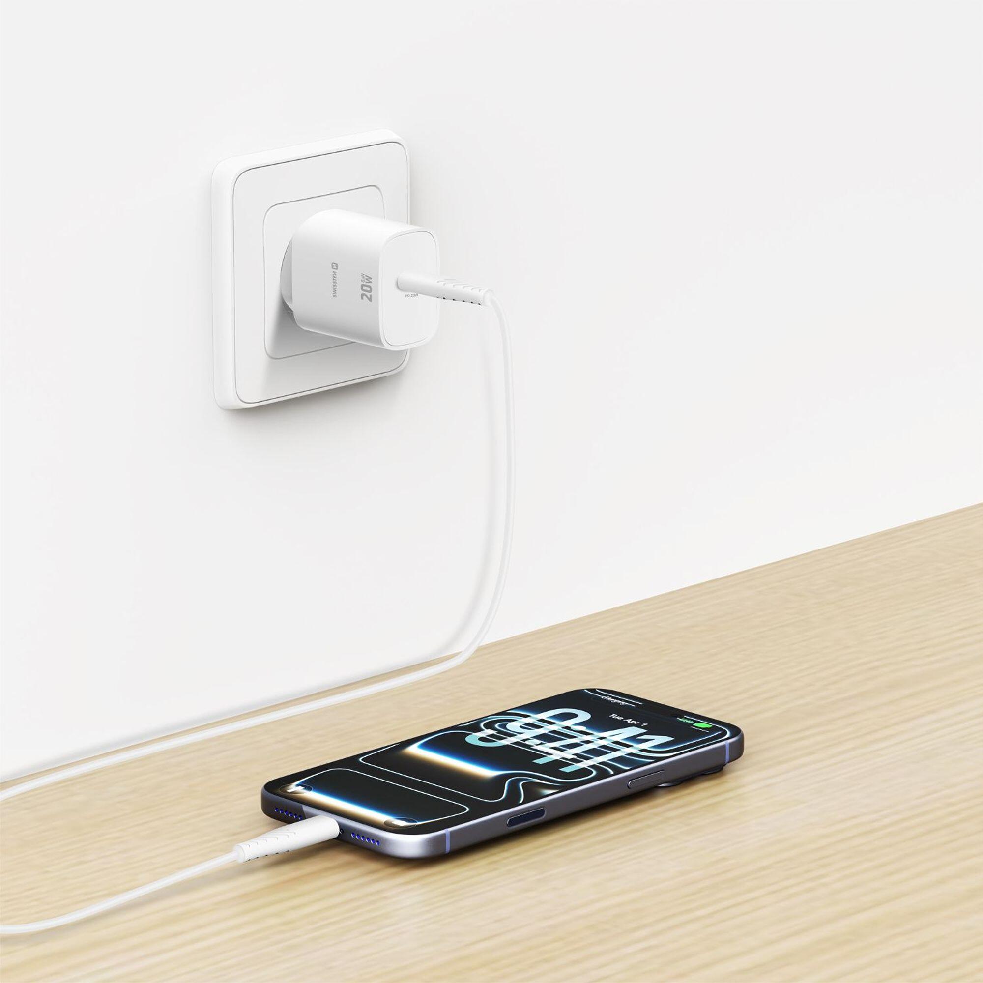SWISSTEN GaN Edge Charger 20W - 1x USB-C, branco 6/7