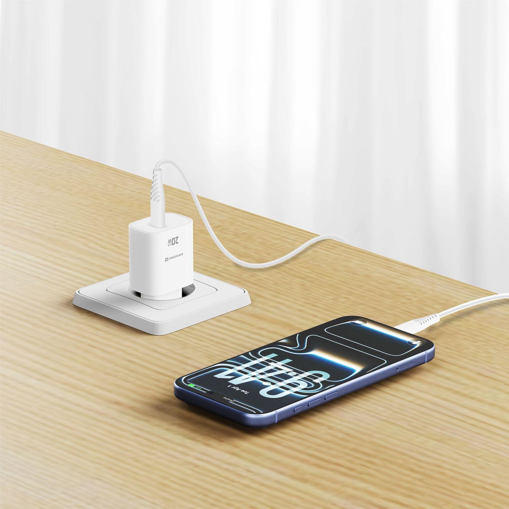 SWISSTEN GaN Edge Charger 20W - 1x USB-C, branco 7/7